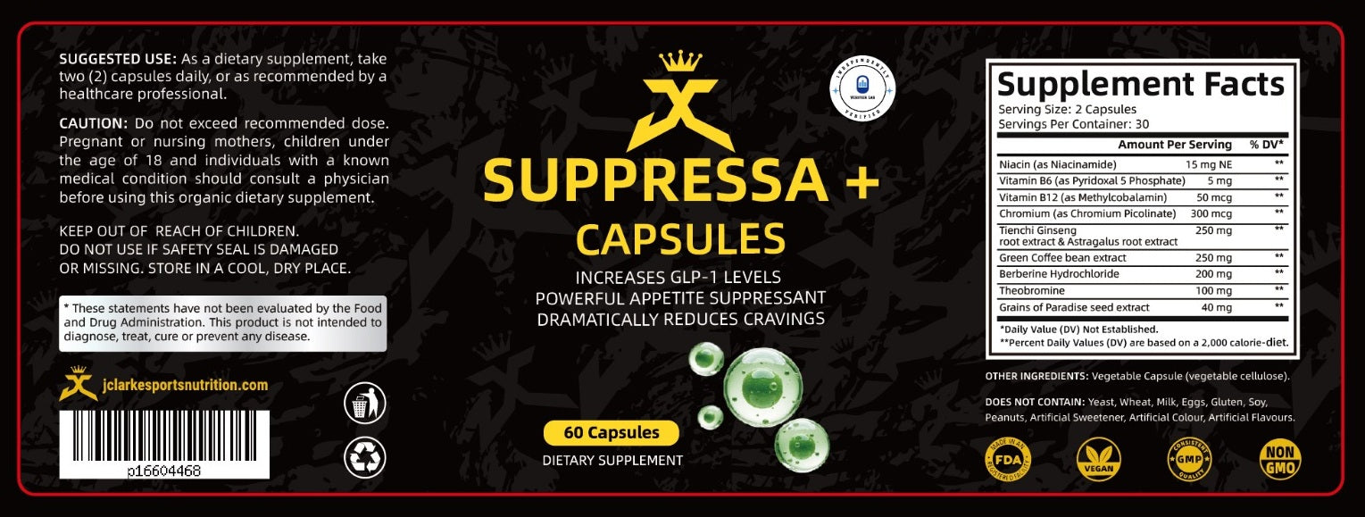 SUPPRESSA GLP-1 Shred Stack John Clarke Sports Nutrition SUPPRESSA GLP-1 Shred Stack John Clarke Sports Nutrition