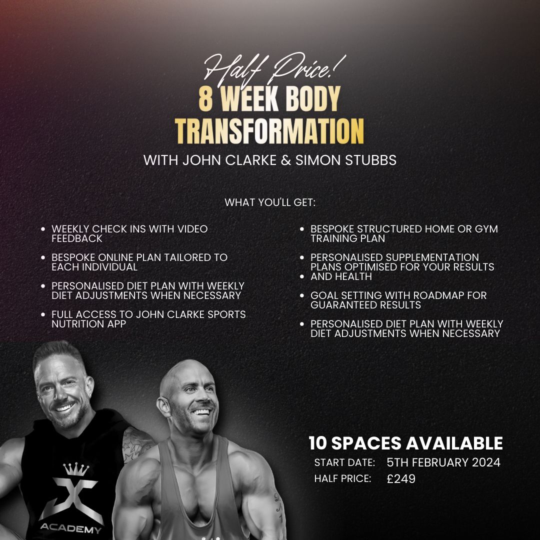 8 Week Body Transformation W/ John Clarke & Simon Stubbs