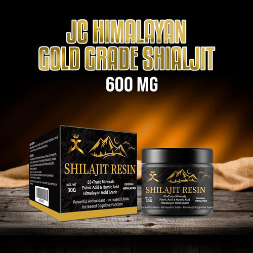 JC Himalayan Gold Grade Shilajit 600mg Resin with Spoon